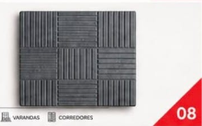 Ladrilho decorativo Ladrilho Quadriculado — modelo 08